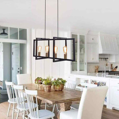 EDISLIVE Ferrill 4-Light Modern Kitchen Island Industrial Linear Chandelier