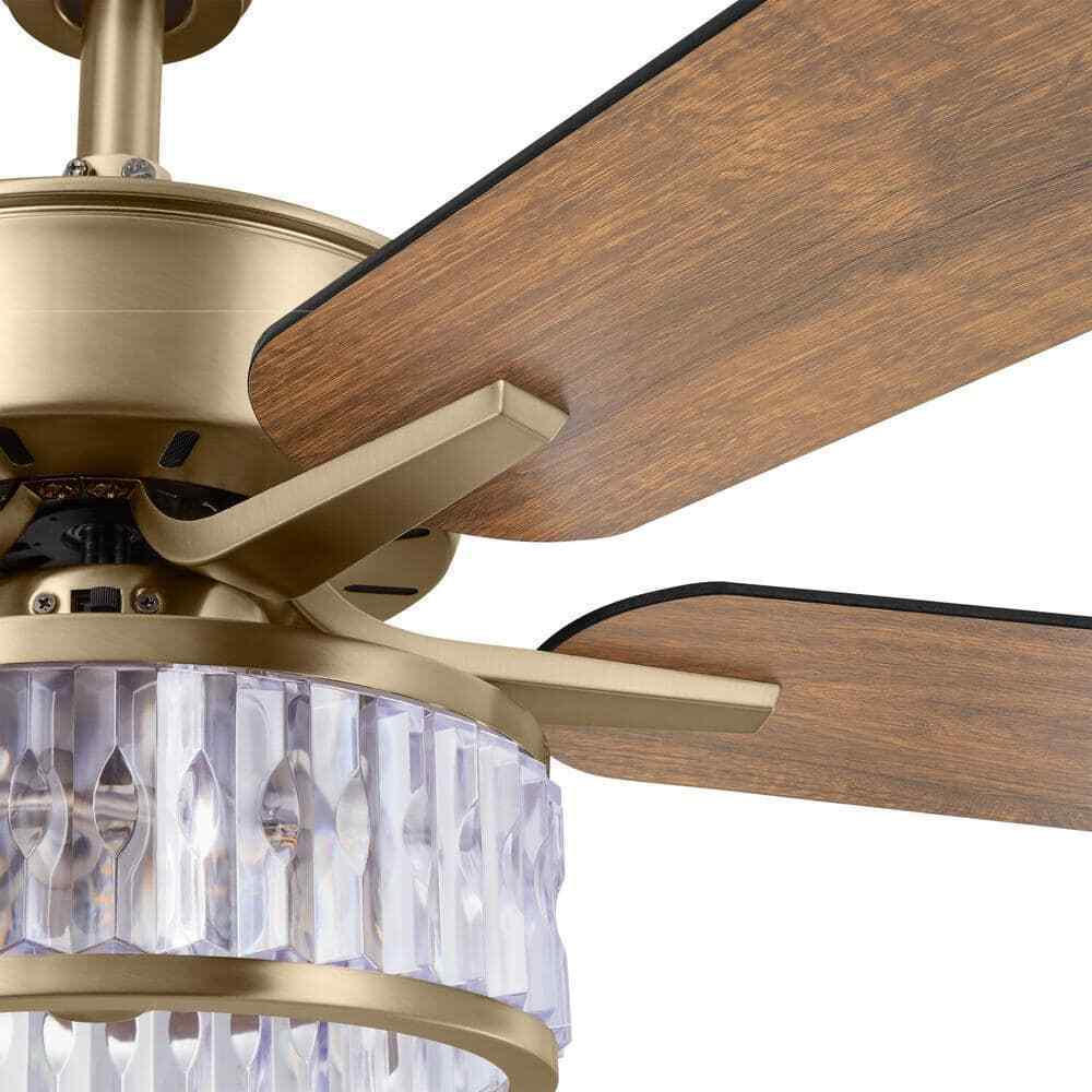 Hampton Bay Janeen 52 in. LED Indoor Champagne Bronze Ceiling Fan w/ Light