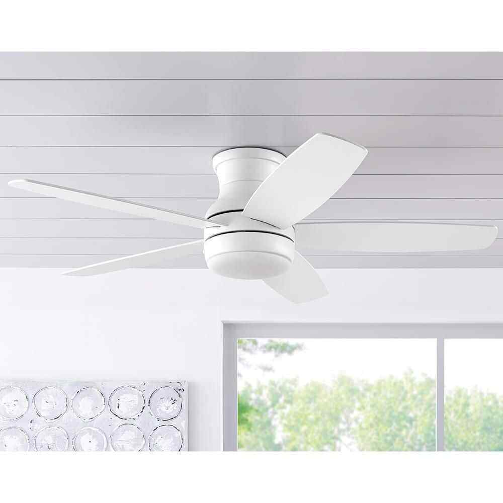 Hampton Bay Ashby Park 52 in. White Color Changing Integrated LED Ceiling Fan