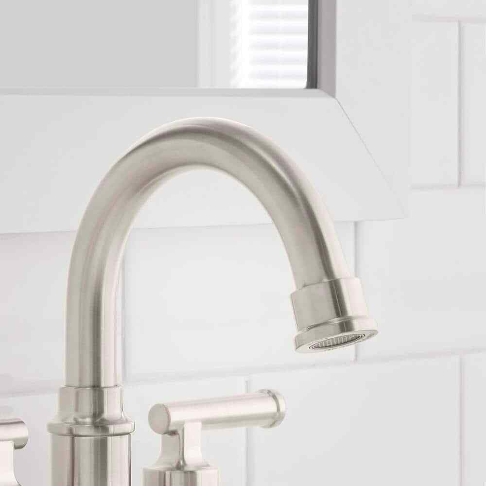 Glacier Bay Oswell 4 in. Centerset High-Arc Bathroom Faucet in Brushed Nickel