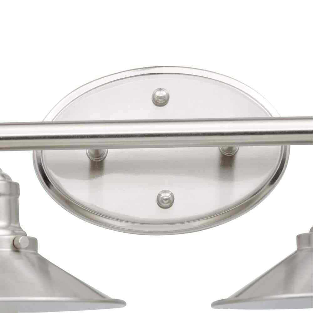 Home Decorators Glenhurst 16 in. 2-Light  Brushed Nickel  Vanity Light Fixture