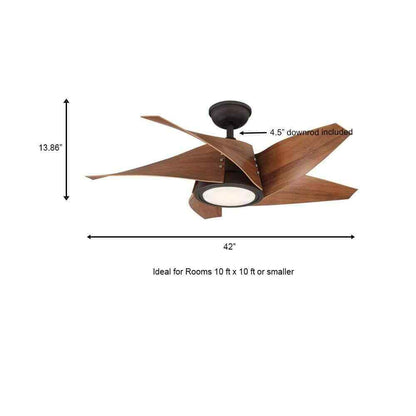 Home Decorators Broughton 42 in. LED Espresso Bronze Ceiling Fan Remote Control