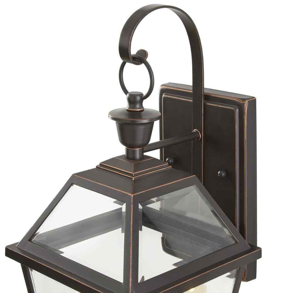 Home Decorators Glenneyre 2-Light Espresso Bronze Hardwired Outdoor Wall Sconce