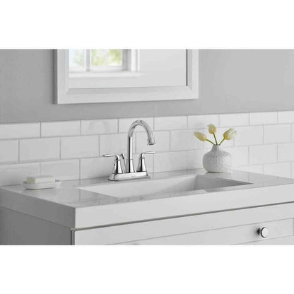 Glacier Bay Sadira 4 in. Centerset 2-Handle High-Arc Bathroom Faucet in Chrome