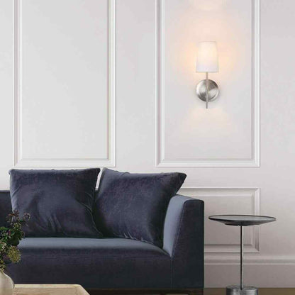 Hampton Bay Ridgeway 1-Light Brushed Nickel Wall Sconce