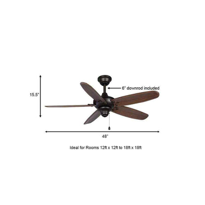 Home Decorators Altura 48 in. Indoor/Outdoor Bronze Ceiling Fan Reversable