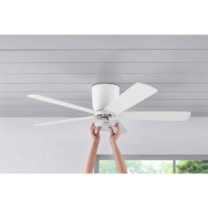 Home Decorators Britton 52 in. LED Indoor Matte White Ceiling Fan w/ Remote