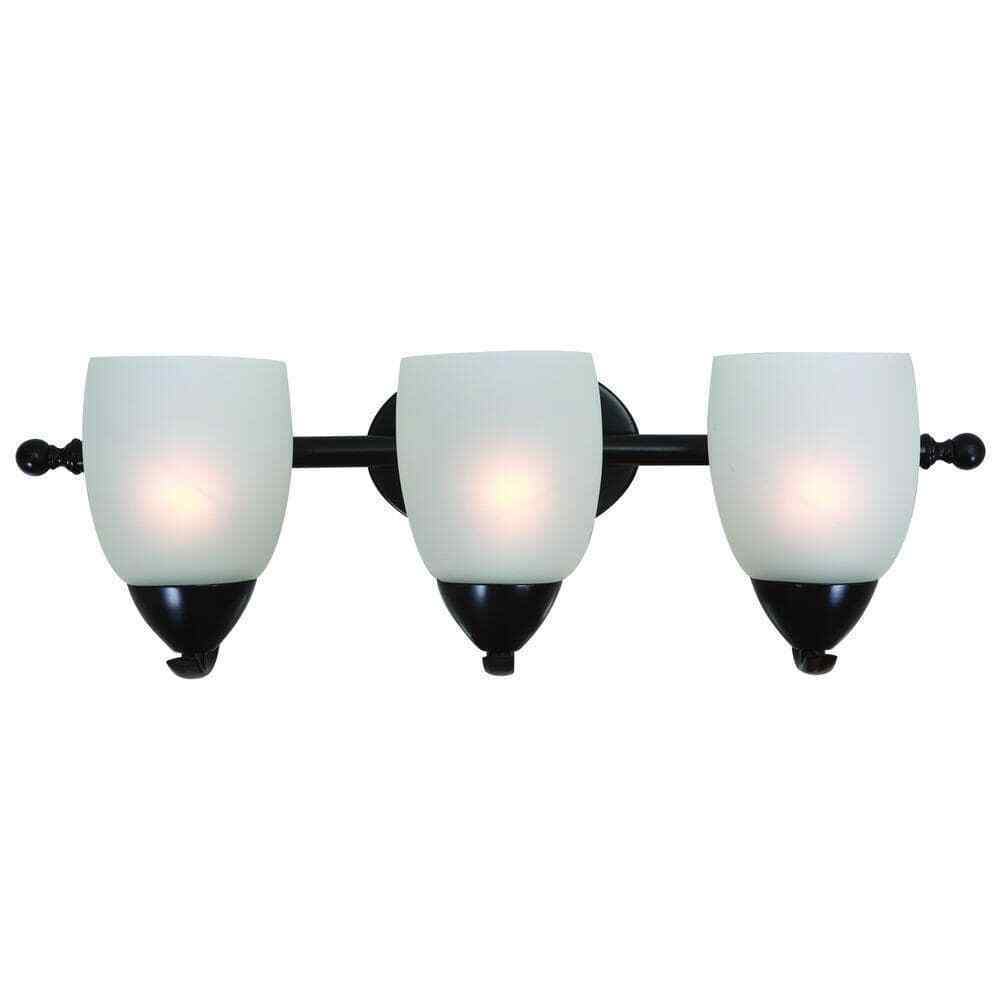 Yosemite Home Decor Mirror Lake 3-Light Oil Rubbed Bronze Bathroom Vanity Light