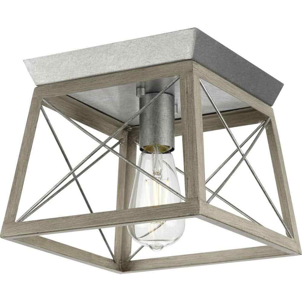 Progress Lighting Briarwood Collection 1Light Bleached Oak Kitchen Ceiling Light