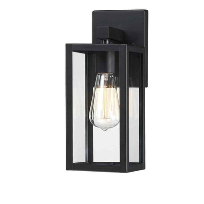 Hukoro Martin 1-Light Black Outdoor Wall Lantern Sconces 2-Pack F87702-BK