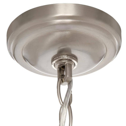 Hampton Bay 5-Light Brushed Nickel Chandelier with Frosted Glass Shades