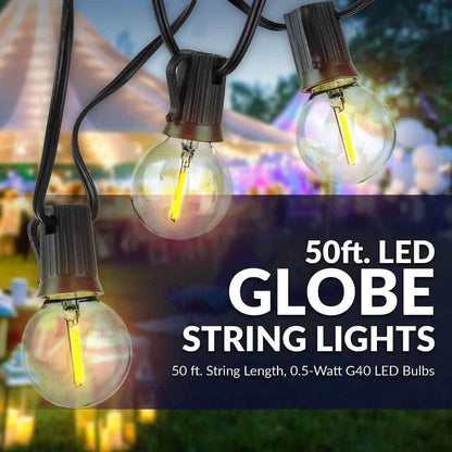 Newhouse Lighting Indoor/Outdoor 50 ft. LED Outdoor String Lights