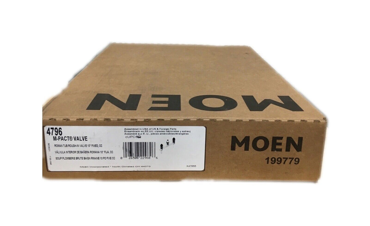 MOEN 2-Handle 3-Hole Roman Tub 10" Center Rough-In Valve - 1/2 in. CC Connection