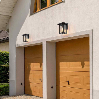 LNC 1-Light Black Modern Farmhouse Outdoor Wall Lantern Sconce