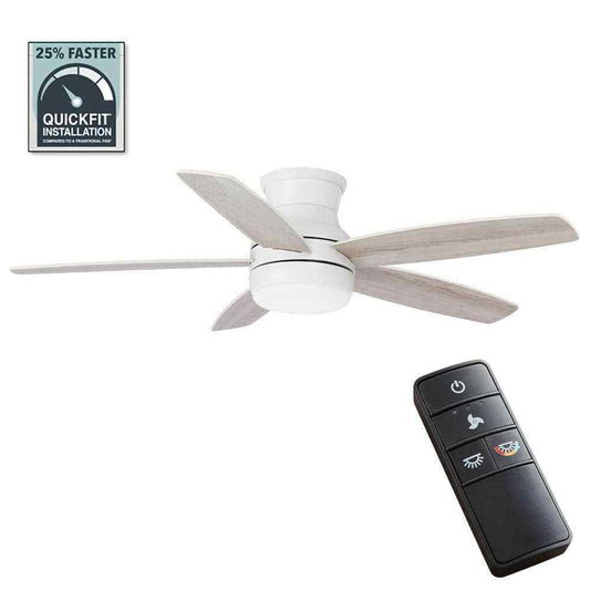 Hampton Bay Ashby Park 52 in. White Color Changing Integrated LED Ceiling Fan