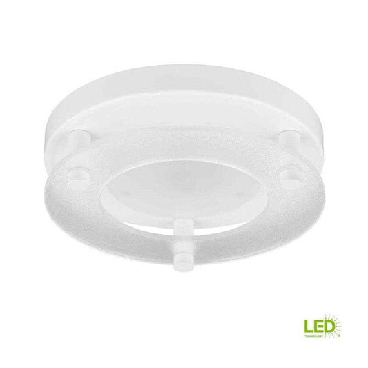 Progress Lighting 5-1/2 in. Round 1-Light White LED Surface Mount Light