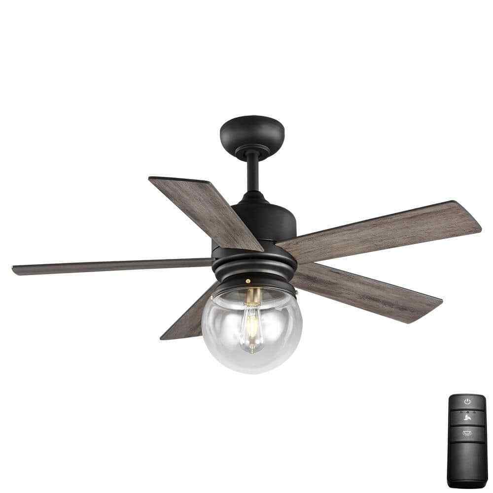 Home Decorators Amelia 42 in.97 Indoor Bronze Downrod Ceiling Fan with Light Kit