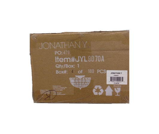 JONATHAN Y Billie 12 in. Black Crystal Flower Metal/Acrylic LED Semi-Flush Mount