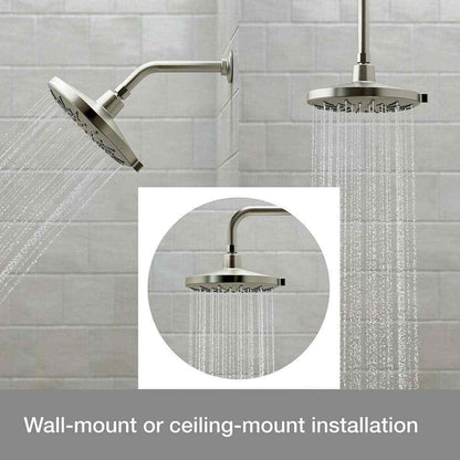 KOHLER Bellerose 3-Spray Patterns 1.75 GPM 8 in. Wall Mount Fixed Shower Head
