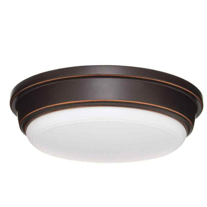 Hampton Bay Oil Rubbed Bronze Integrated LED Outdoor Flush Mount Ceiling Light