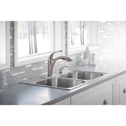 KOHLER Mistos Single-Handle Pull-Out Sprayer Kitchen Faucet In Stainless Steel