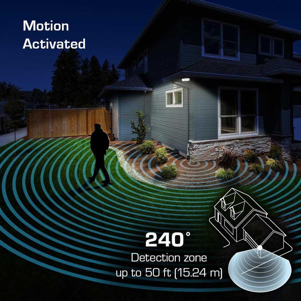 Defiant MaxDetect 240-Degree Motion Activated Wired Outdoor Security Flood Light