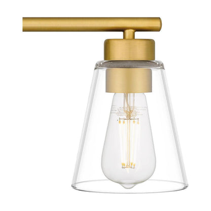 Hampton Bay Eastburn 22 in. 3-Light Gold Vanity Light with Clear Glass Shades