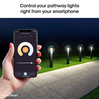 atomi Smart Wi-Fi Plug-In LED Path Light Starter Kit Smart Wi-Fi Control 4-Pack