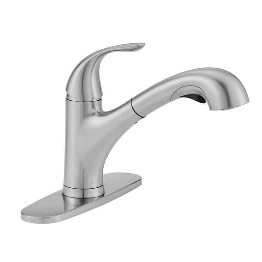 Glacier Bay Market Single-Handle Pull-Out Sprayer Kitchen Faucet Stainless Steel