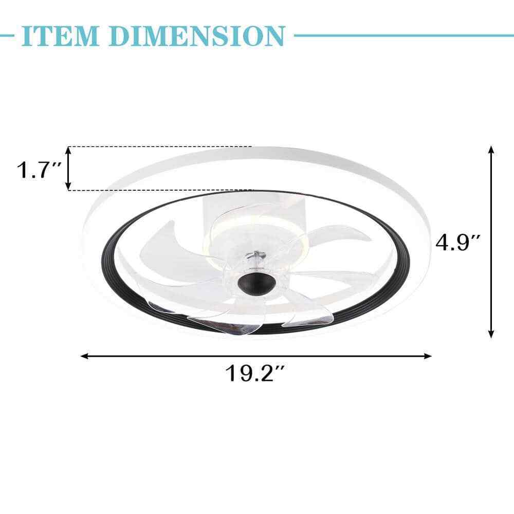 Bella DepotLED White Ceiling Fan DC Motor Light w/ Dimmable Light and Remote