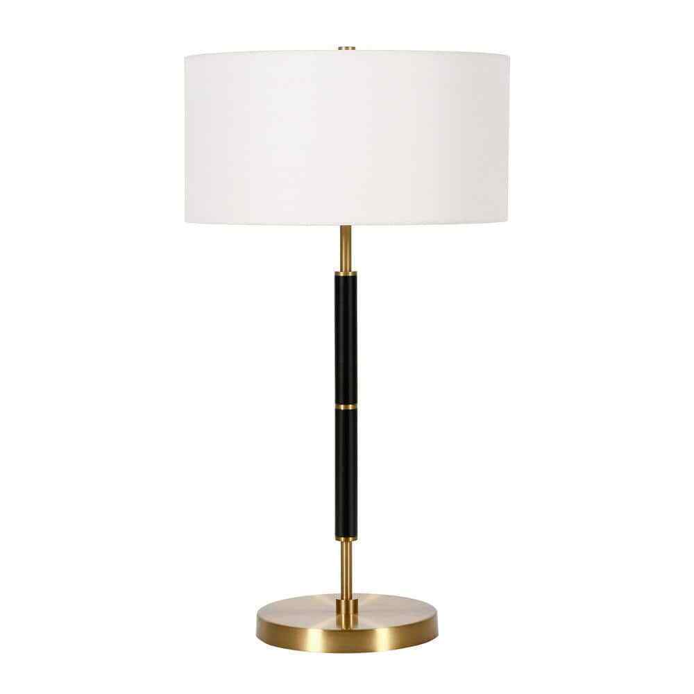 Meyer&Cross Simone 25 in. Brass and Black Table Lamp TL0322