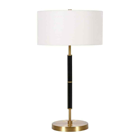 Meyer&Cross Simone 25 in. Brass and Black Table Lamp TL0322
