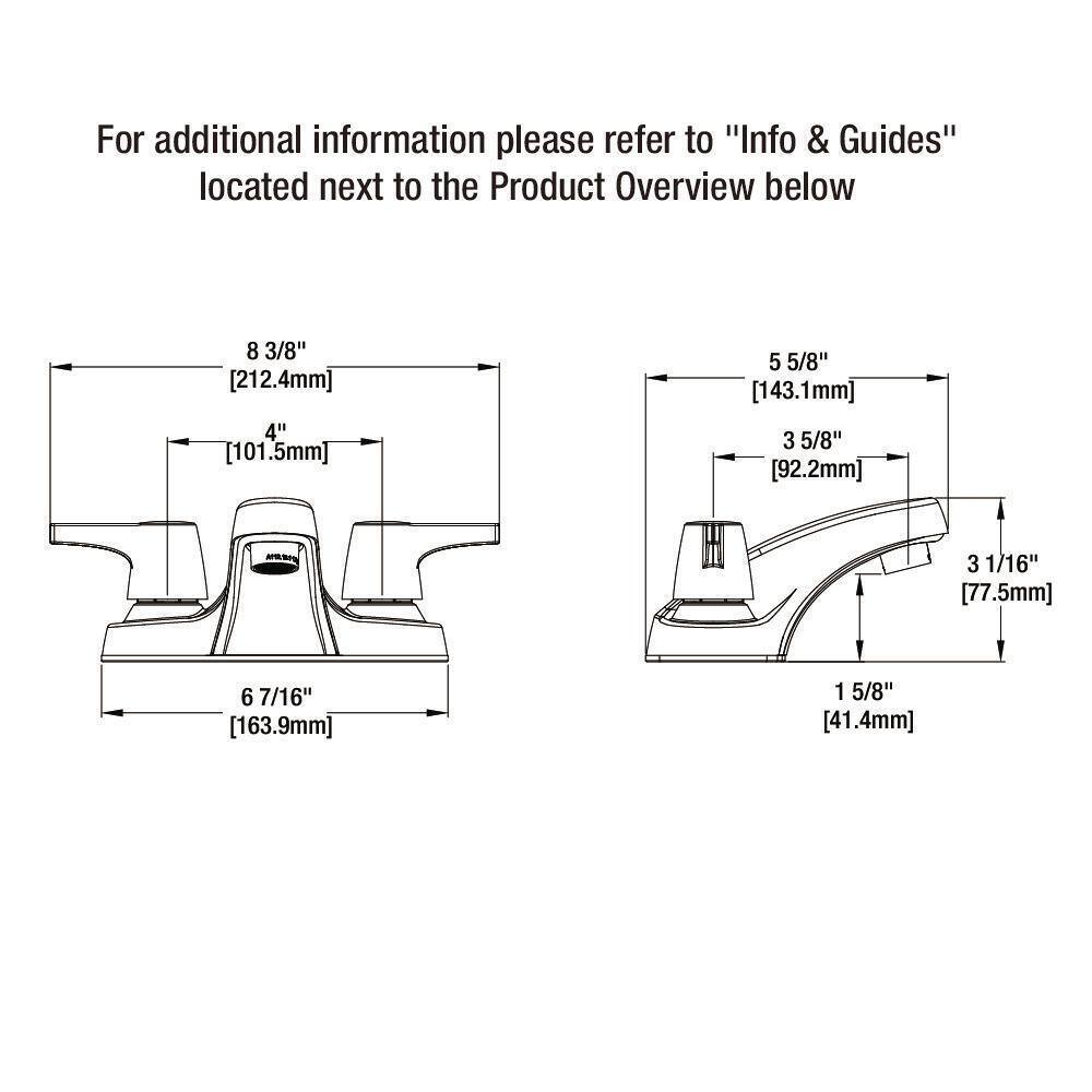 Glacier Bay Aragon 4 in. 2-Handle Low-Arc Bathroom Faucet without Pop-Up Drain