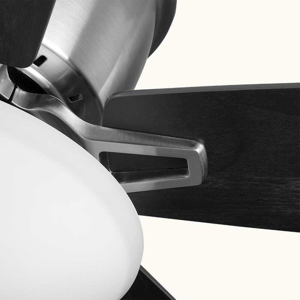 Hampton Bay Melrose 52 in Indoor LED Brushed Nickel Hugger Dry Rated Ceiling Fan