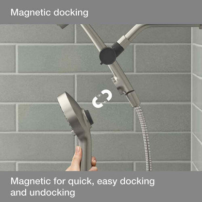KOHLER Viron Dual Fixed and Handheld Shower Head in Vibrant Brushed Nickel