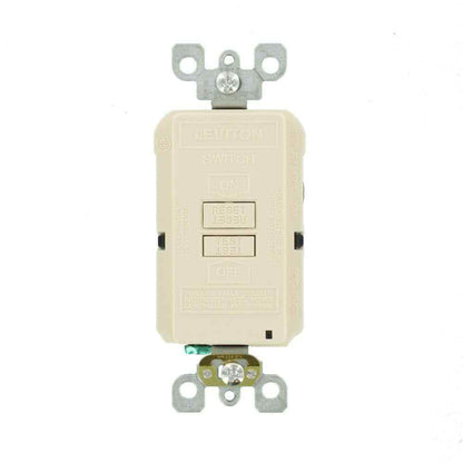 Leviton 20 Amp SmartlockPro Blank Face GFCI Outlet Light Almond GFRBF-T