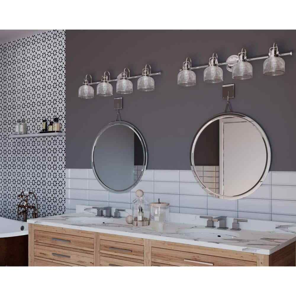 Progress Lighting Archie Polished Chrome Clear Glass Bathroom Vanity Light