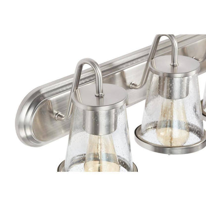 Home Decorators Georgina 30 in. 4-light Brushed Nickel Industrial Indoor Vanity