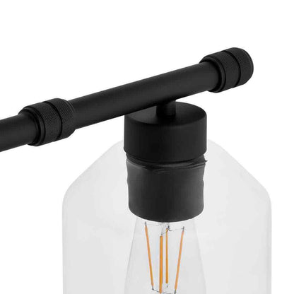 Hampton Bay Laurel Brook 4-Lights Matte Black Industrial Bathroom Vanity Light