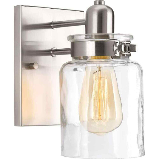 Progress Lighting Calhoun 5 in. 1-Light Brushed Nickel Farmhouse Vanity Light