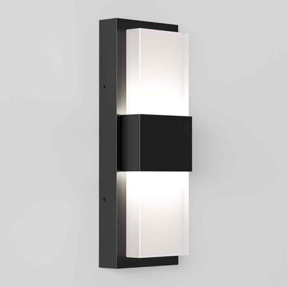 Artika Mazza Black Modern LED Outdoor Garage and Porch Light Lantern Sconce