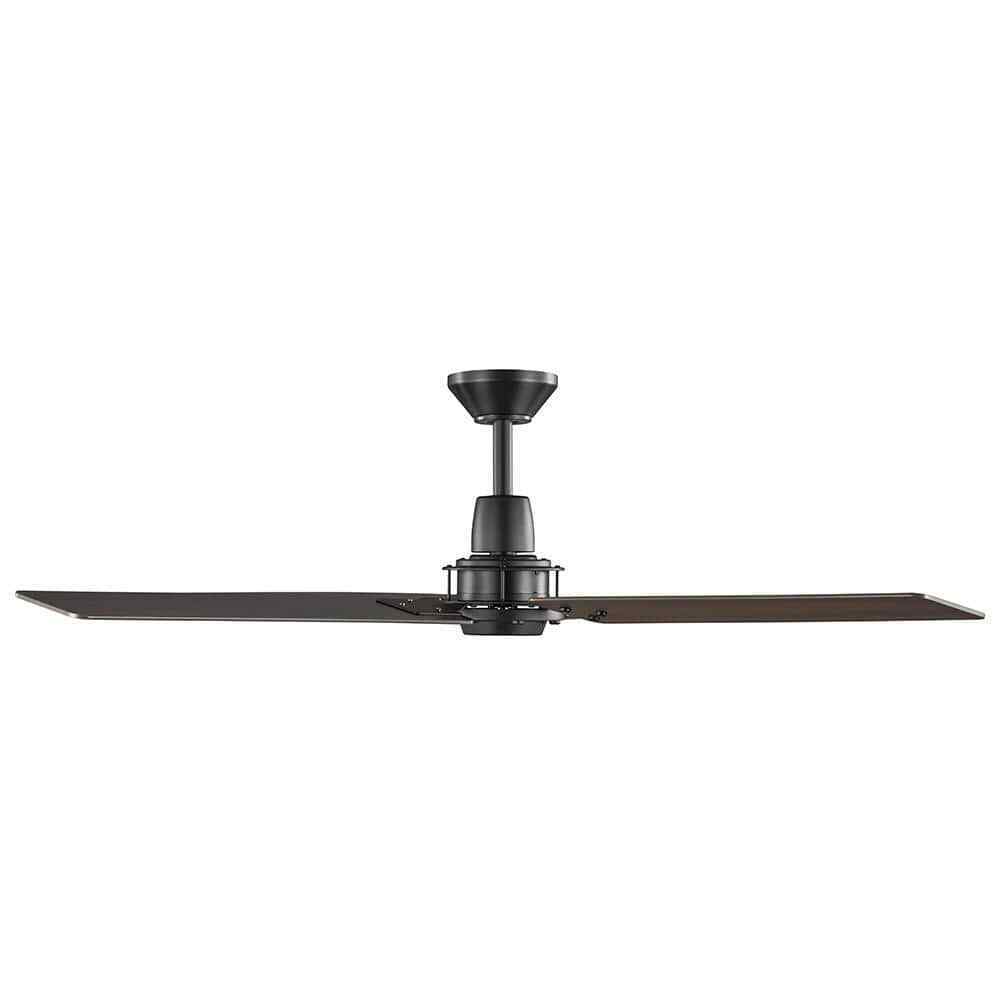Home Decorators Gatson 60 in. Indoor Matte Black Ceiling Fan w/ DC Motor+Remote