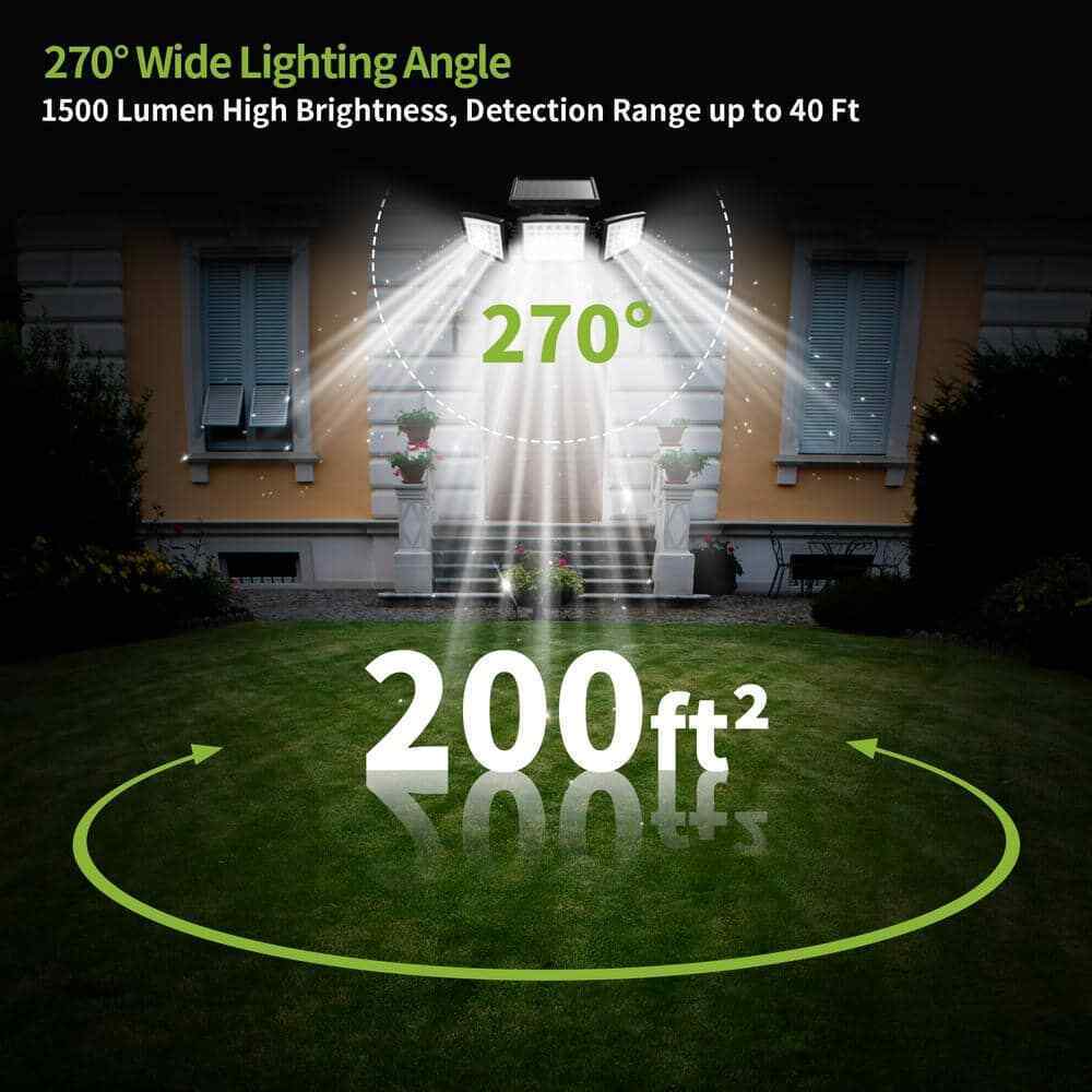 Pinegreen Lighting Integrated LED Black120-Degree Solar Motion Activated Light