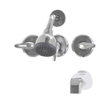 Glacier Bay Aragon Triple Handle 1-Spray Tub and Shower Faucet 1.8 GPM in Chrome