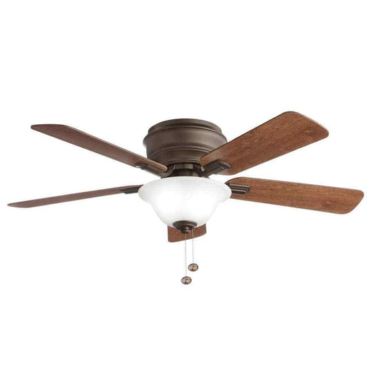Hampton Bay Hawkins II 44 in. LED Oil Rubbed Bronze Ceiling Fan with Light
