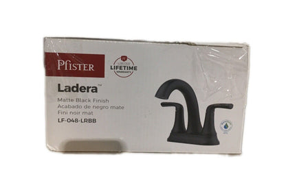 Pfister Ladera 4 in. Centerset 2-Handle Bathroom Faucet in Matte Black