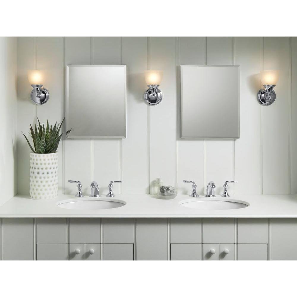 KOHLER Devonshire 1 Light Black with Brass Trim Indoor Bathroom Wall Sconce