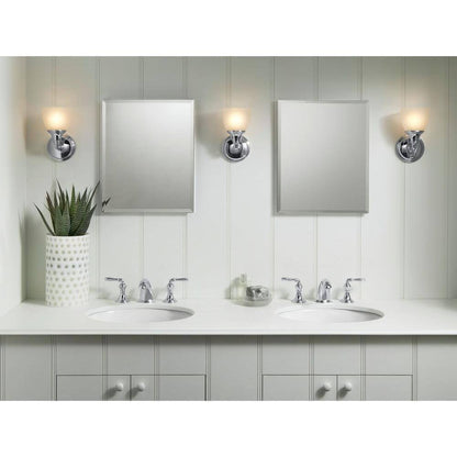 KOHLER Devonshire 1 Light Black with Brass Trim Indoor Bathroom Wall Sconce