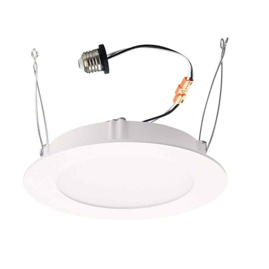 Commercial Electric 6 in. Integrated LED Retrofit White Recessed Light Trim