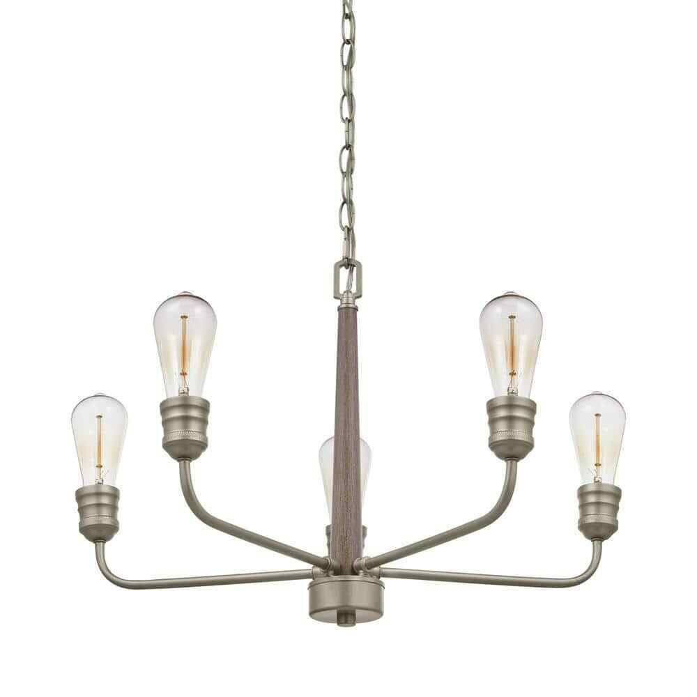 Home Decorators Palermo Grove 24 in. 5-Light Antique Nickel Coastal Chandelier